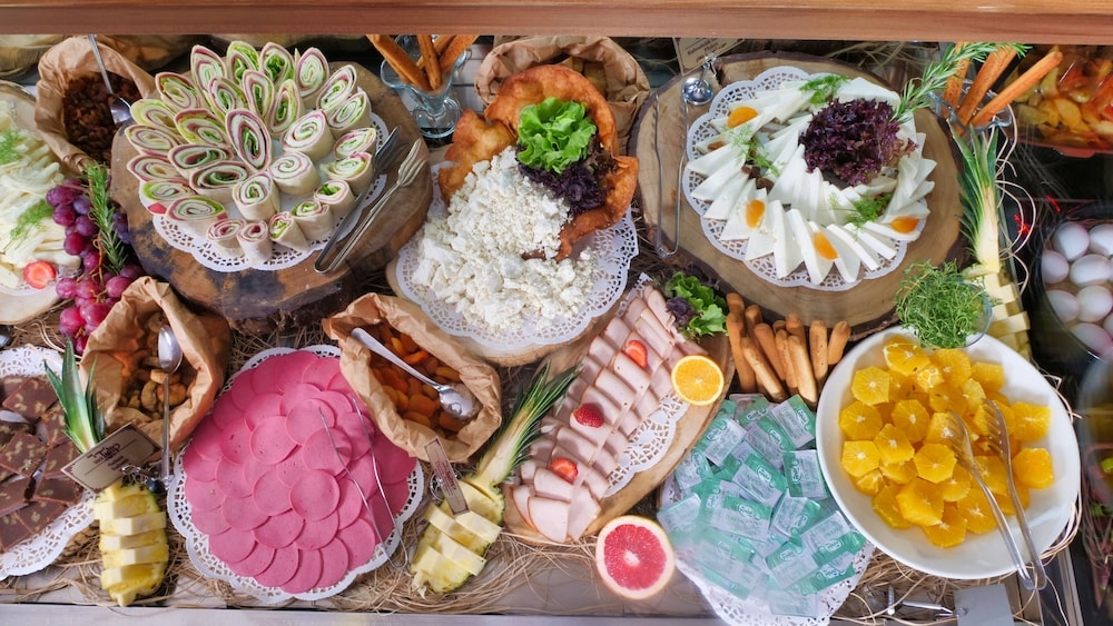 뷔페 아침 식사