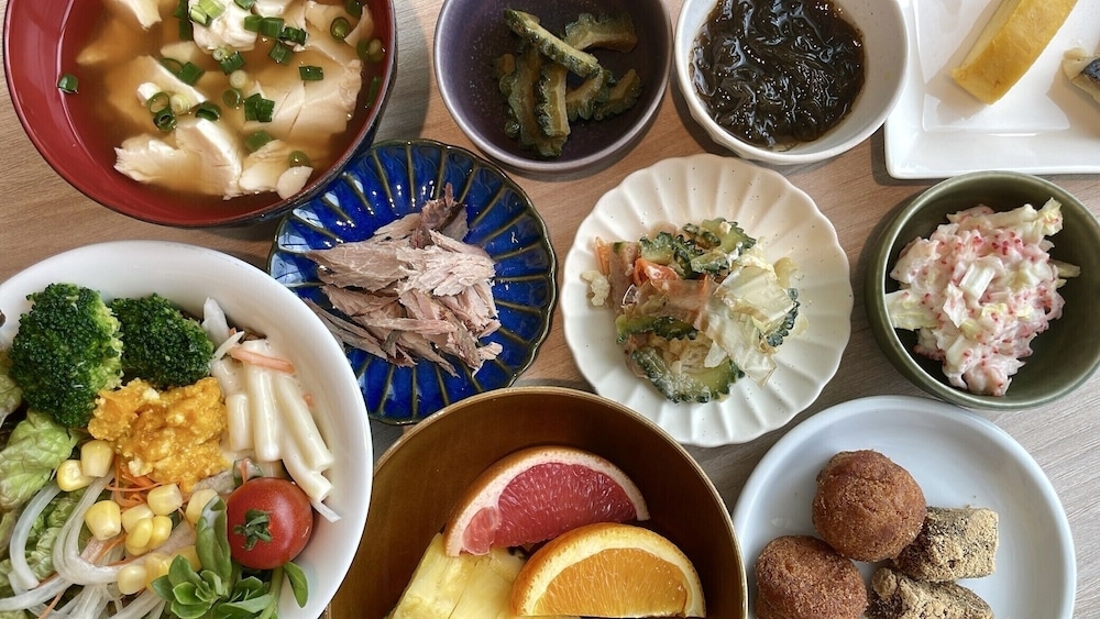 뷔페 아침 식사