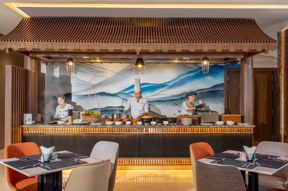 뷔페 아침 식사