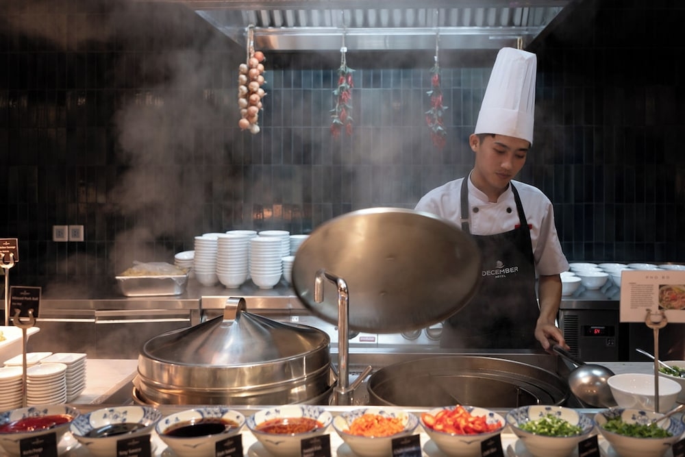 뷔페 아침 식사