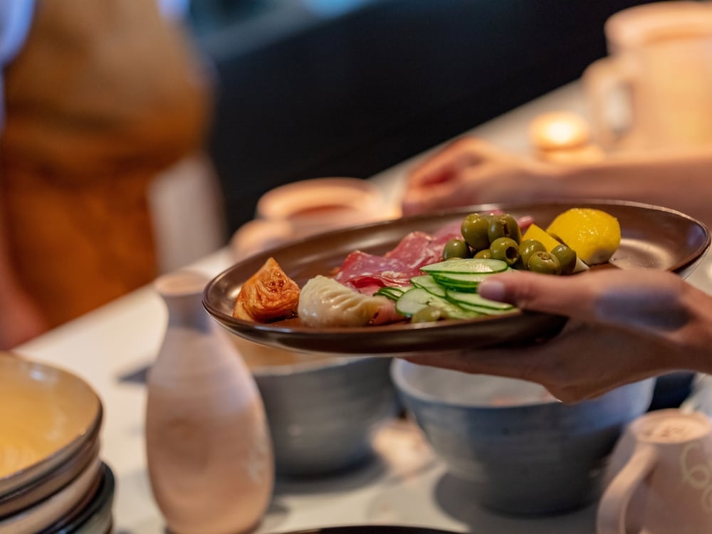 뷔페 아침 식사