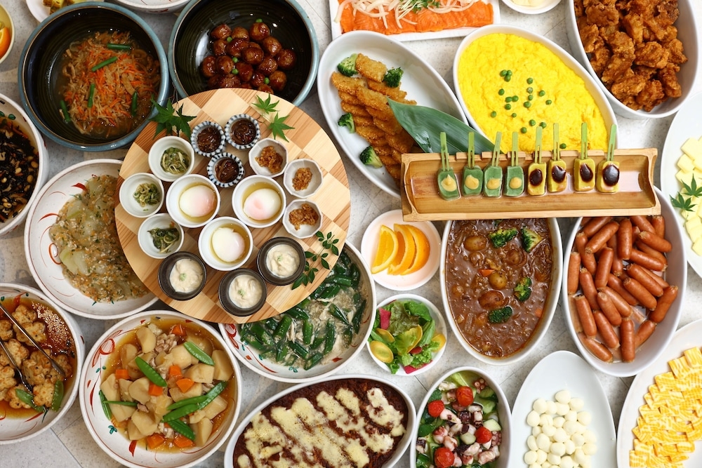 뷔페 아침 식사