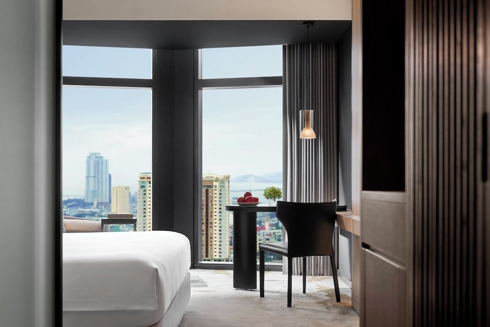 숙박 시설에서 보는 시내 전망