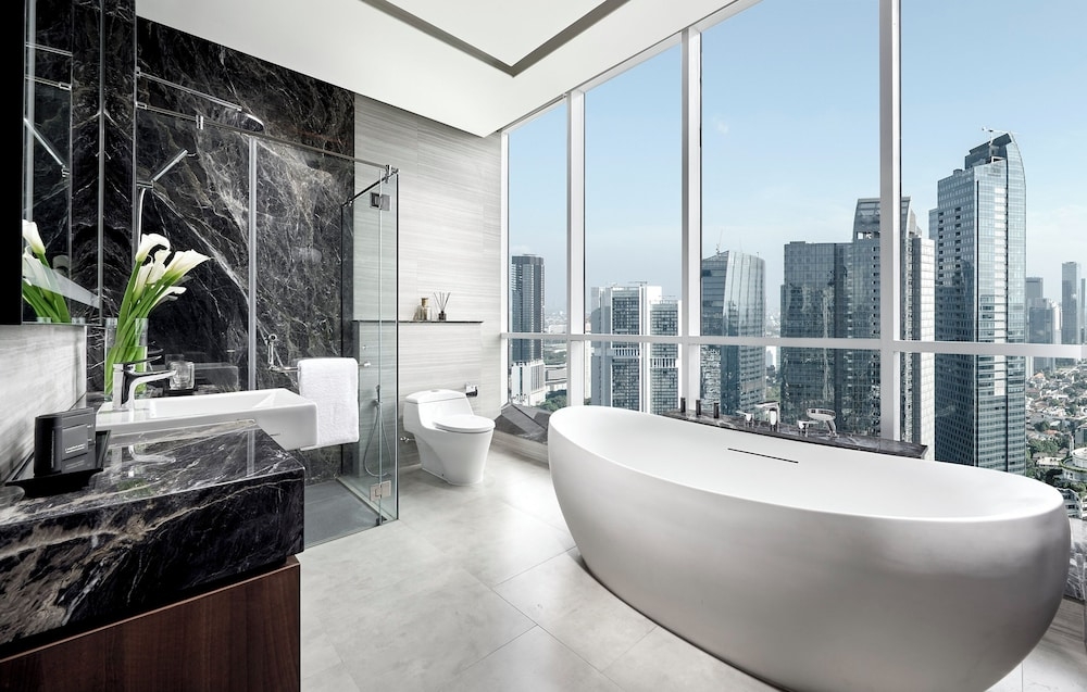 숙박 시설에서 보는 시내 전망