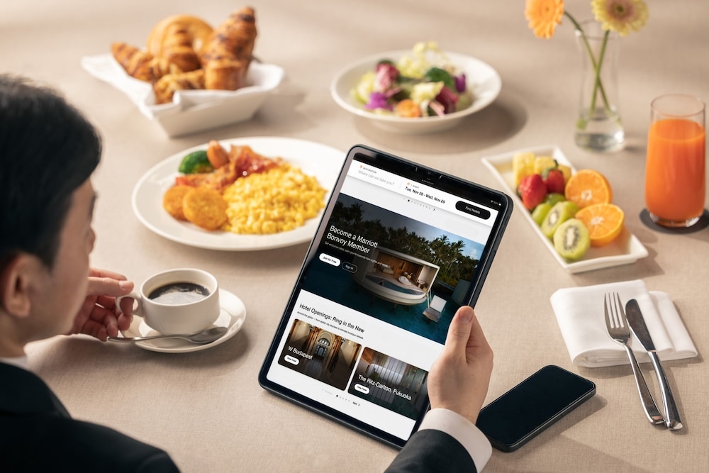 뷔페 아침 식사