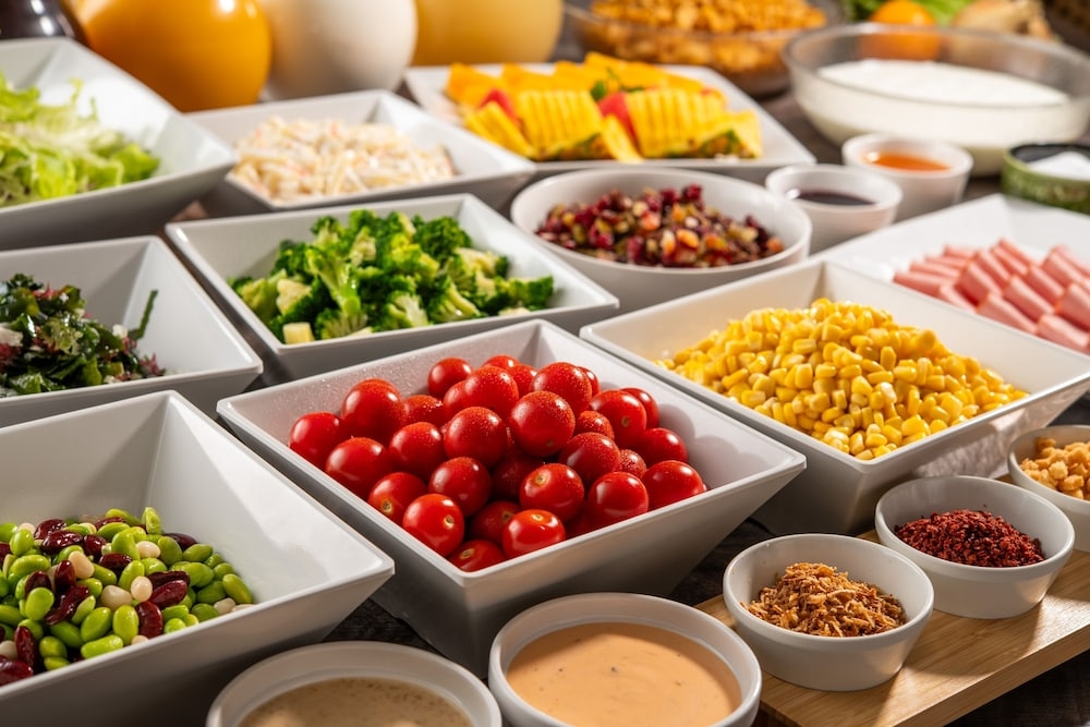 뷔페 아침 식사