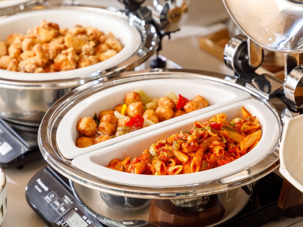 뷔페 아침 식사