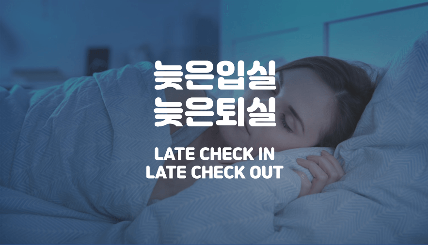 심야숙박+늦은퇴실(연박불가/퇴실시간 