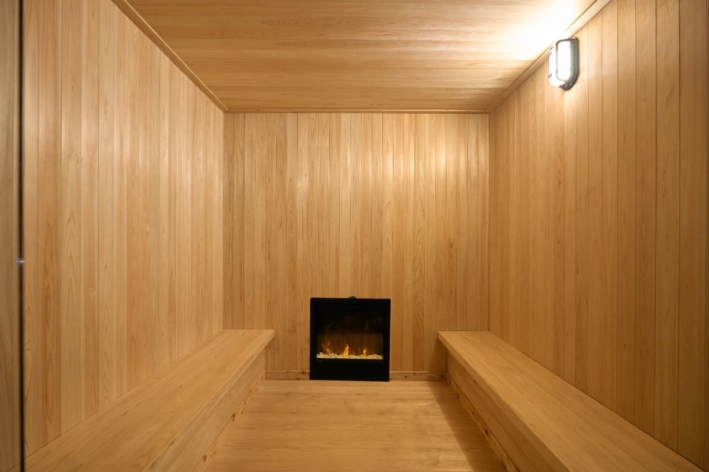 야외 편백 체온유지실