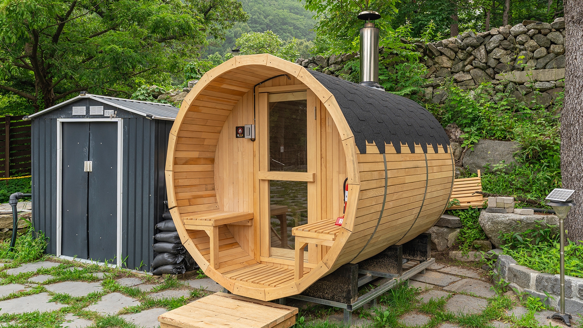 핀란드식배럴사우나