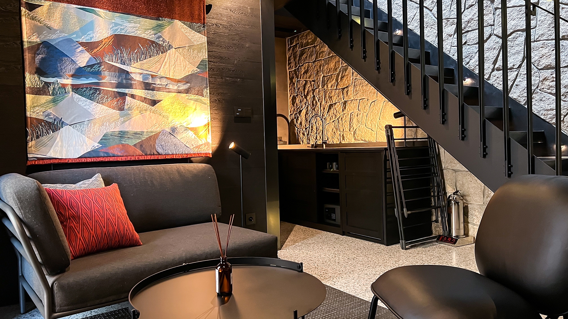 오션 빌리지 객실 1층 내부